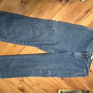 Tommy Hilfiger women’s wide leg Blue Denim Jeans size 16